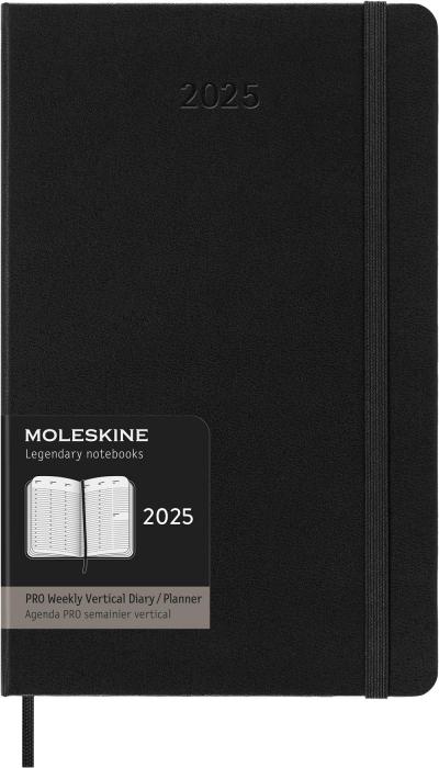 Moleskine Weekly Pro Vertical Svart hard large 2025