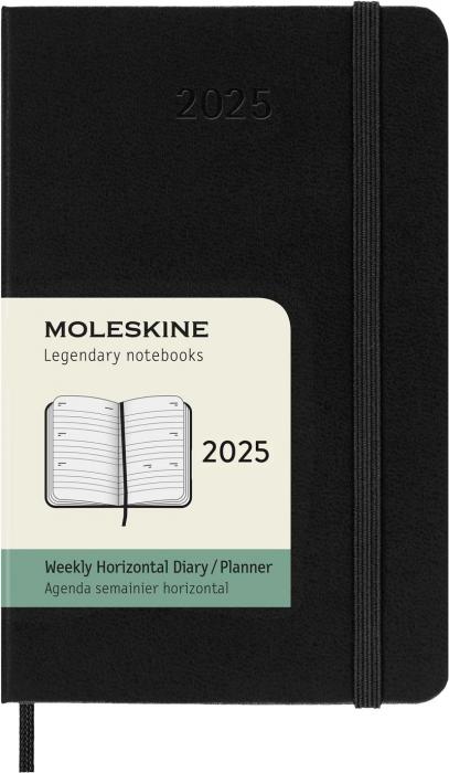 Moleskine Horizontal Weekly Black Hard pocket 2025