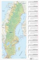 Väggblad Sverigekarta 2025