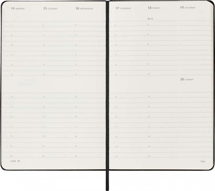 Moleskine Weekly Planner Vertical Svart hard large 2025