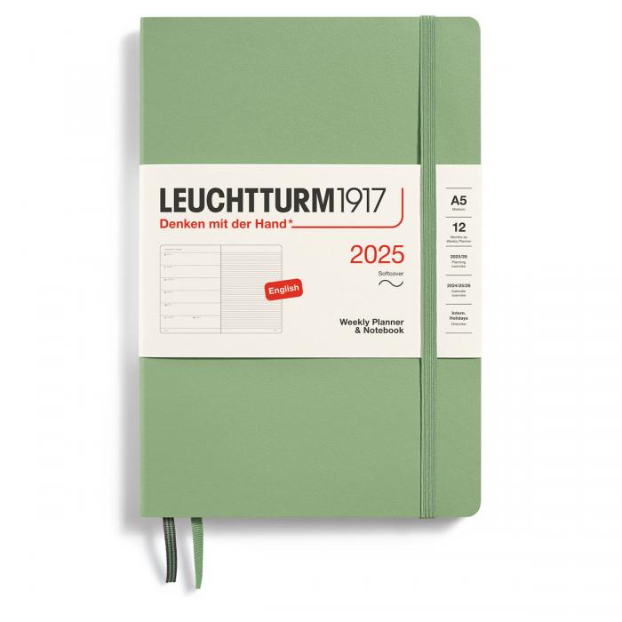 Leuchtturm1917 A5 vecka/notes Soft Sage 2025