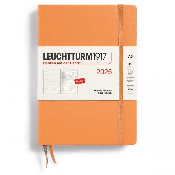 Leuchtturm1917 A5 Vecka/Uppslag Dotted Hard Apricot 2025