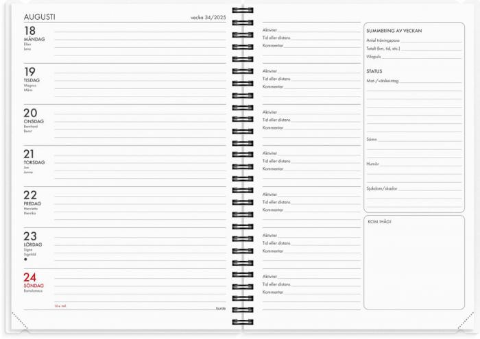 Trningskalender A5 2025-2026