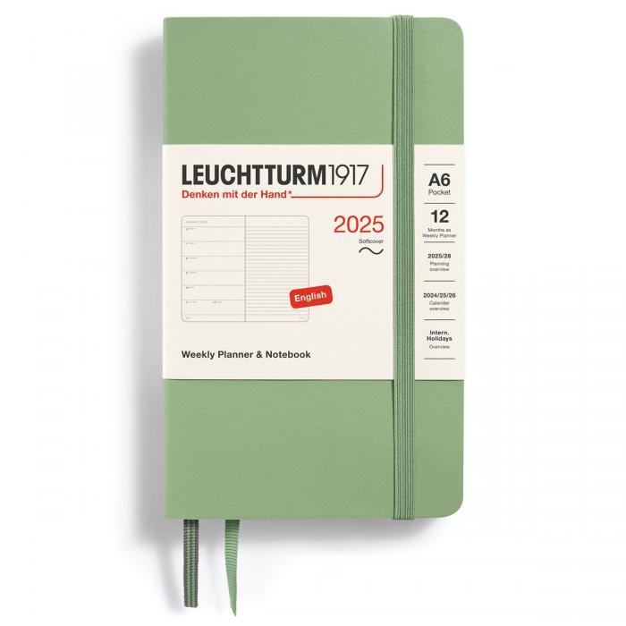 Leuchtturm1917 vecka/notes A6 Soft Sage 2025