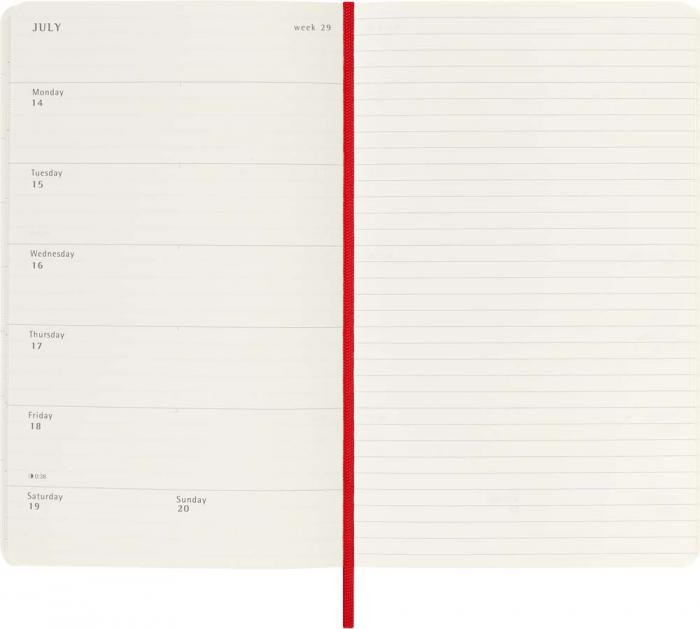 Moleskine Weekly notebook Large Red Soft 2025