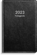 Fickagenda svart konstläder 2023