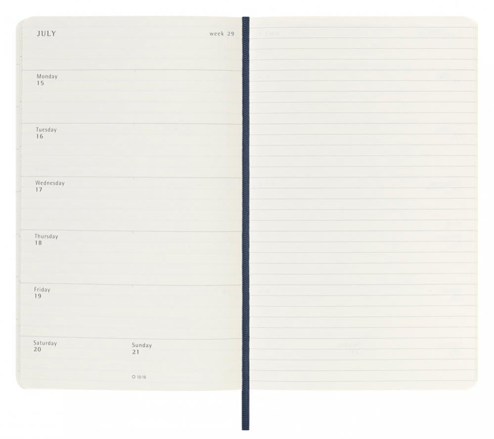 Moleskine Weekly notebook Large Blue Soft 2024