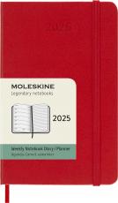 Moleskine Weekly Notebook Red hard pocket 2025