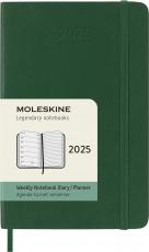 Moleskine Weekly Notebook Myrtle Green soft pocket 2025
