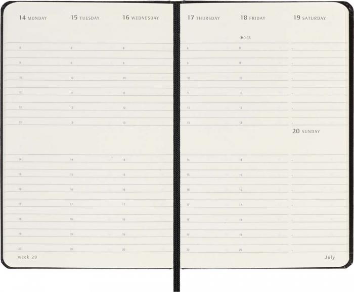 Moleskine Weekly Planner Vertical Svart hard pocket 2025