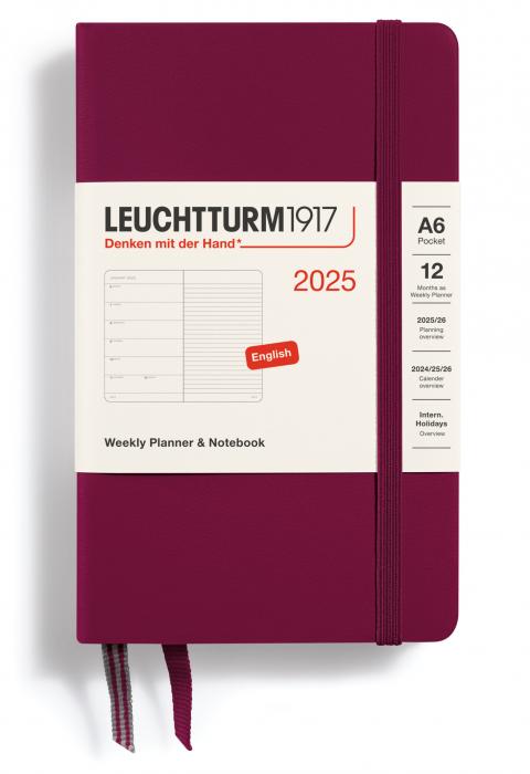 Leuchtturm1917 vecka/notes A6 Port Red2025