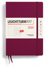 Leuchtturm1917 A5 vecka/notes Port Red 2025