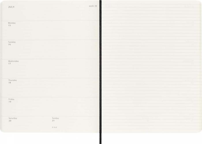 Moleskine Weekly notebook XL Soft Black 2025