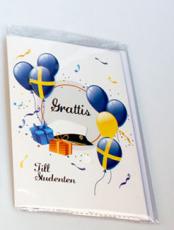 Kort Grattis till Studenten med ballonger