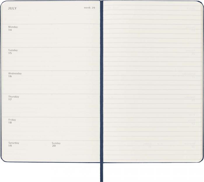 Moleskine Weekly Notebook Blue hard Large 2025