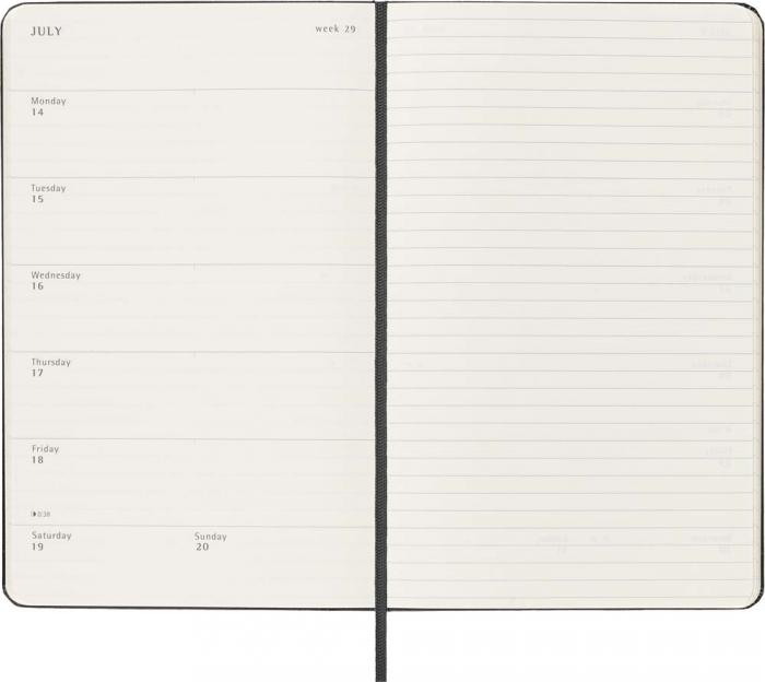 Moleskine Weekly Notebook Black hard Large 2025