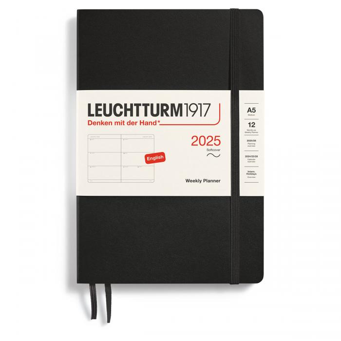 Leuchtturm1917 A5 Vecka/Uppslag Soft Black 2025