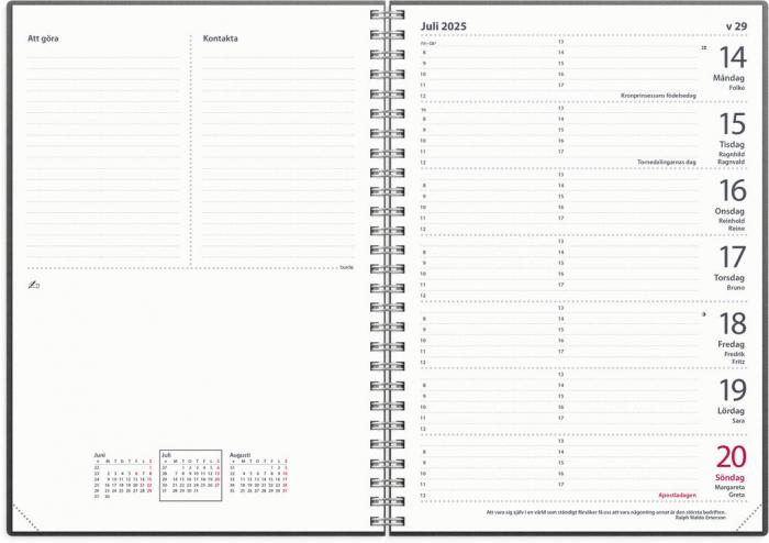 Stora Noteskalendern svart konstlder 2025