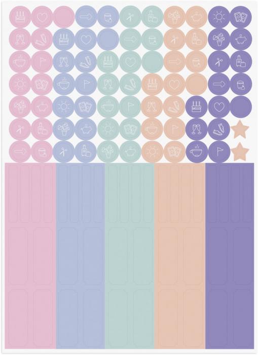Vggkalender Pastell stickers 2025