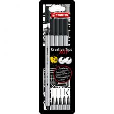 STABILO Creative Tips ARTY 5-pack Svart