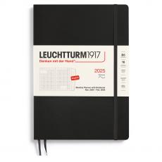 Leuchtturm1917 B5 Soft Månad/Uppslag 16m Black 2025