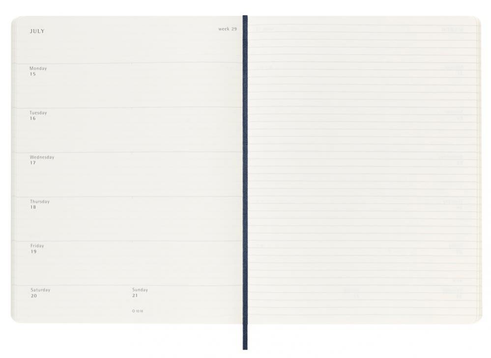 Moleskine Weekly notebook XL Soft Blue 2024