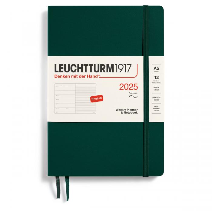 Leuchtturm1917 A5 vecka/notes Soft Forest Green 2025