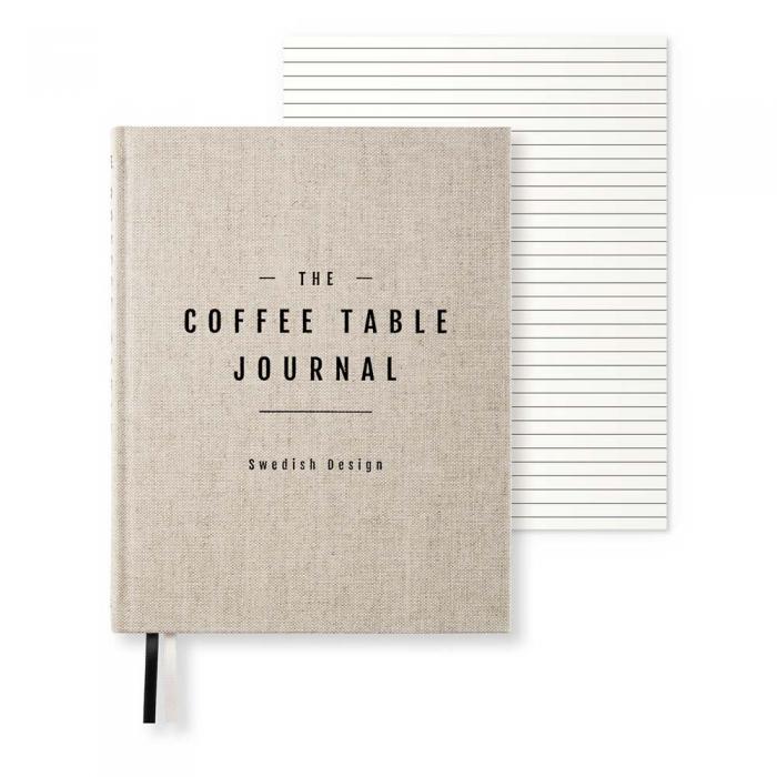 Coffe Table Journal Clean Rough Linen