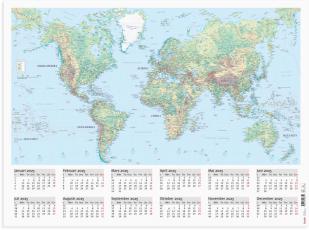 Väggblad Världskarta 2025