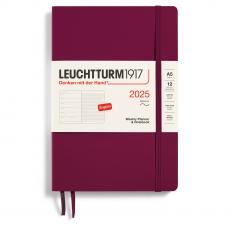 Leuchtturm1917 A5 vecka/notes Soft Port Red 2025