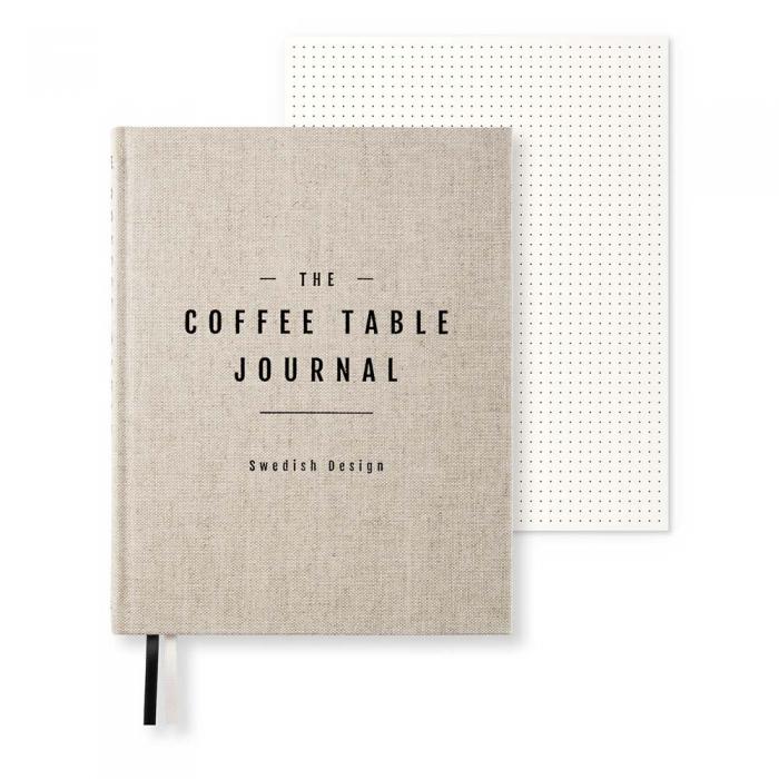 Coffe Table Journal Clean Rough Linen