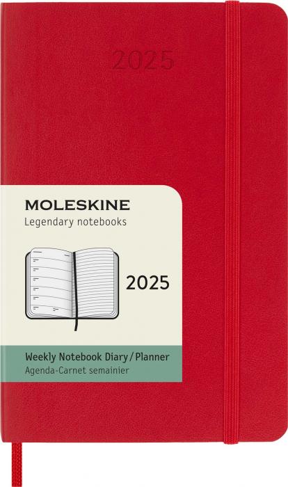 Moleskine Weekly Notebook Red soft pocket 2025