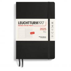 Leuchtturm1917 A5 vecka/notes Soft Black 2025