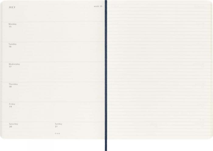 Moleskine Weekly notebook XL Soft Blue 2025