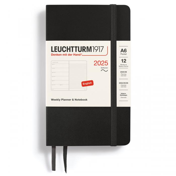 Leuchtturm1917 vecka/notes A6 Soft Black 2025