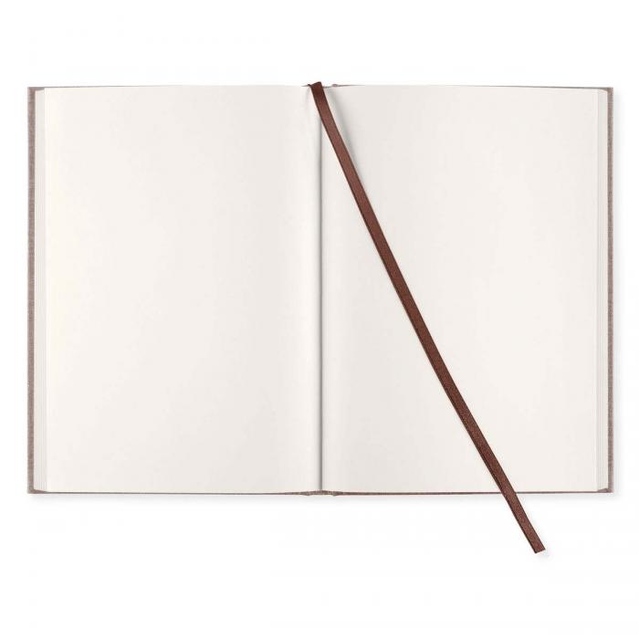 Olinjerad Blank Book A5 - 128 sidor Brown Oak