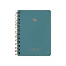 KOZO Kalender 2025 A5 Vecka Per Uppslag Steel Blue