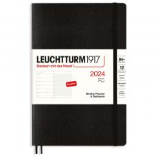 Leuchtturm1917 vecka/notes B6 Soft Black 2024 