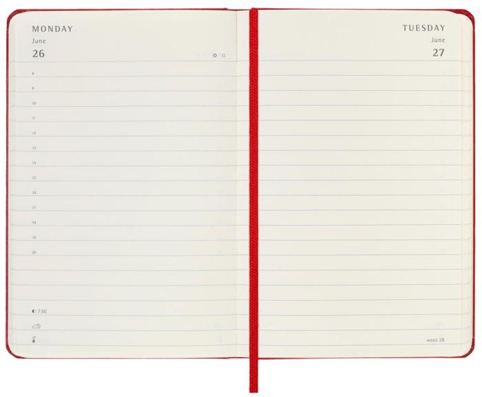 Moleskine Daily Red Hard Pocket 2023