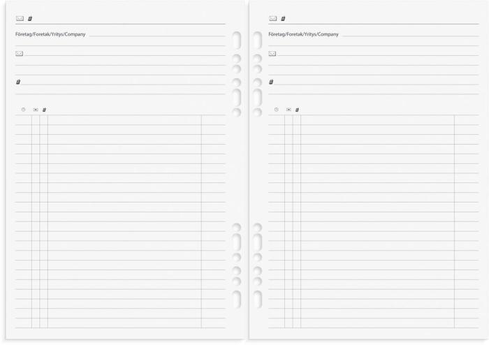 Business Systemkalender svart konstläder 2025