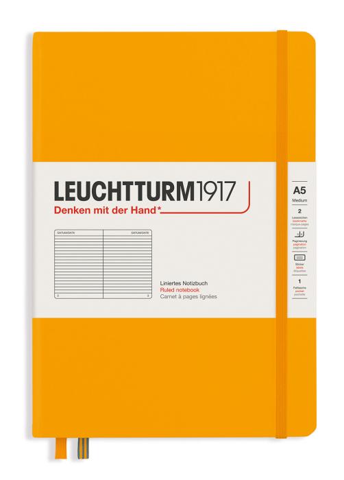 Leuchtturm Notebook A5 hard 249s Rising Sun linjerad 