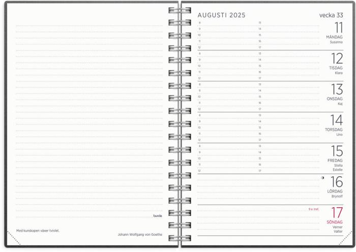 Liten Veckokalender Eco Line 2025 