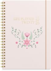 Life Planner Pink Horisontell 2025-2026