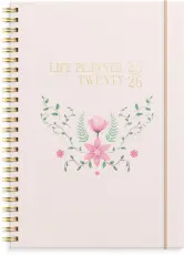 Life Planner Pink Horisontell 2025-2026