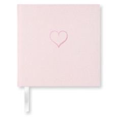 Olinjerad Blank Book Heart Dusty Rose