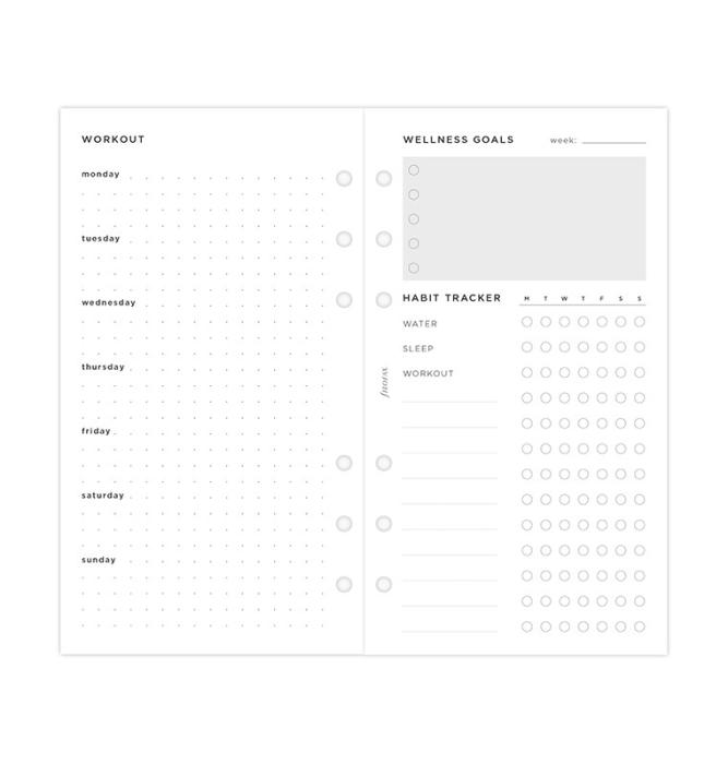 Filofax Wellness Trackers Personal Refill 