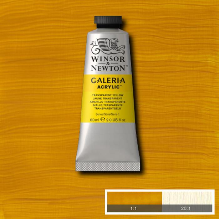 Akrylfärg Galeria 60ml Transparent Yellow 653