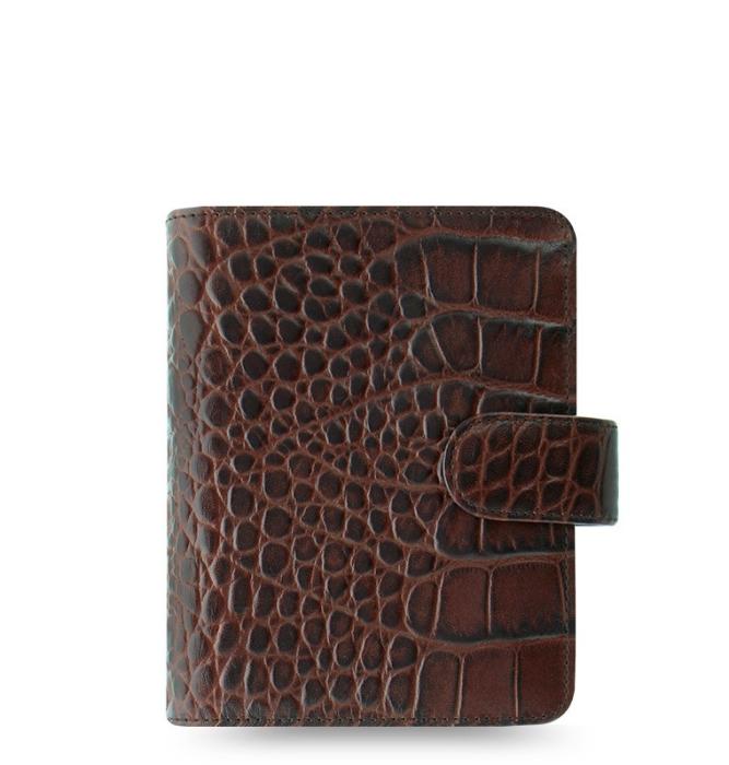 Filofax Classic Croc Pocket Chestnut 