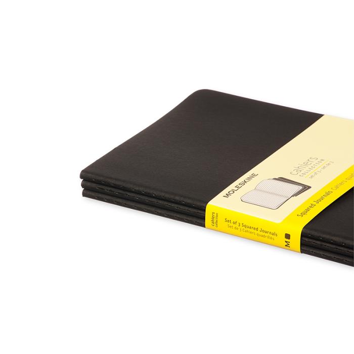 Moleskine Cahier Journal Large Squared - Svart