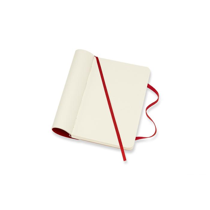 Moleskine Notebook Pocket Soft Cover - Röd - Olinjerad